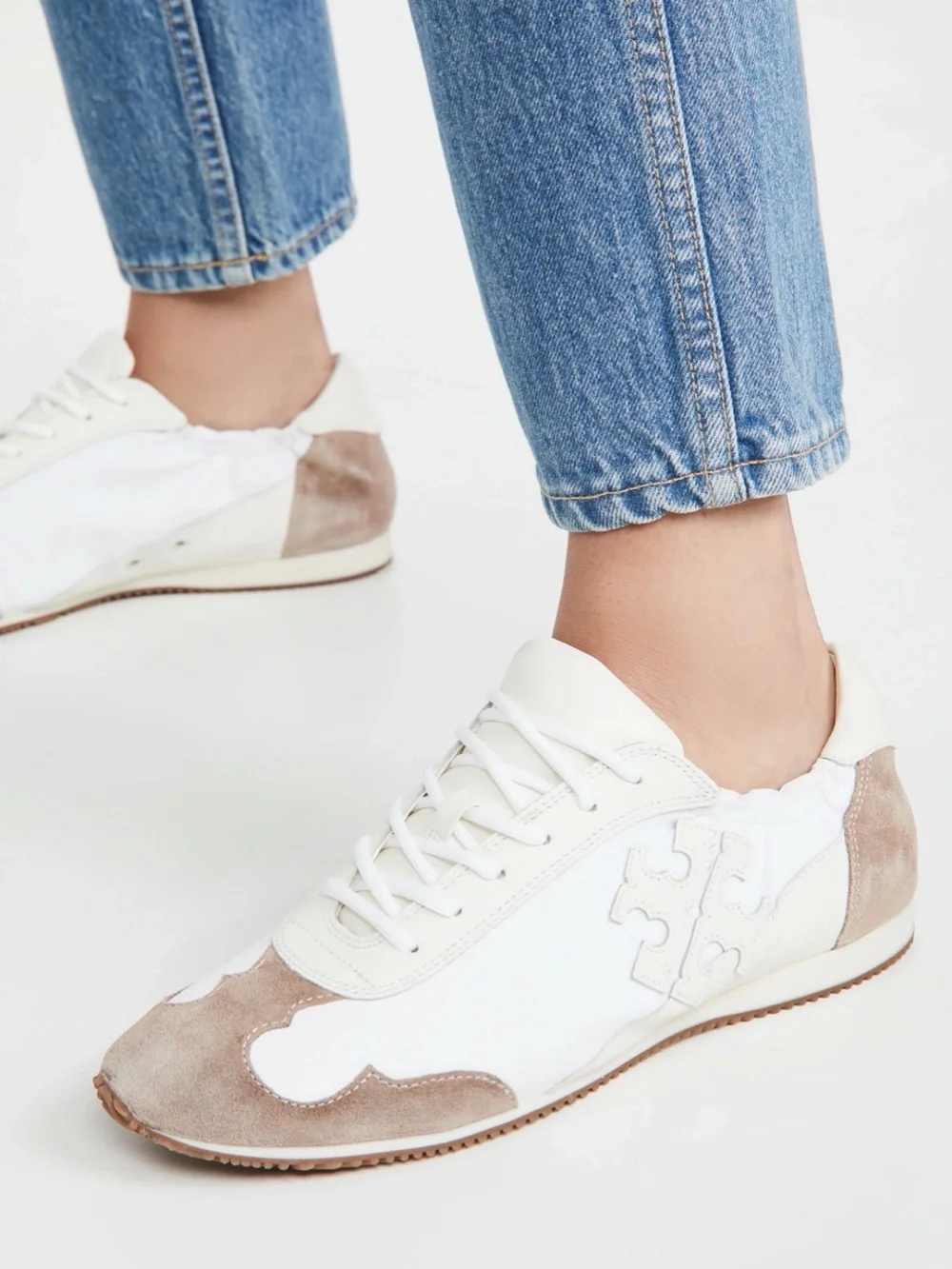 Tory Burch Women's Tory Sneakers, White/New Ivory/Cerbiatto, size 6 M US